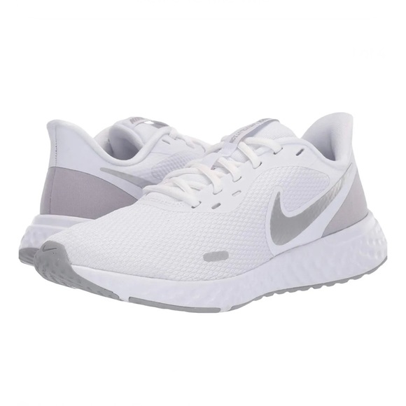 Nike Revolution 5 Sneakers Running Shoes Lace White Pure Platinum Mesh Unisex - Picture 15 of 15